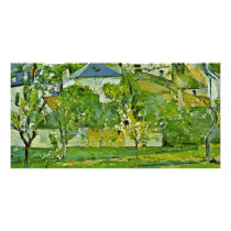 Orchard In Pontoise By Paul Cézanne (Best Quality) Customized Photo Card