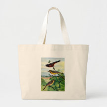 Orchard Orioles Vintage Painting Canvas Bag