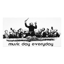 Orchestra design for Music Day! Personalized Photo Card