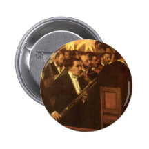 Orchestra of Opera by Degas, Vintage Impressionism Pin