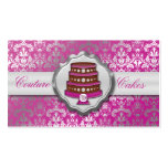 Orchid Cake Couture Glitzy Damask Cake Bakery Business Cards