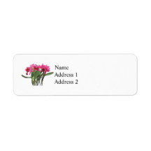 Orchid Chorus Line Return Address Labels