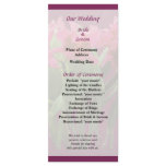 Orchid Chorus Line Wedding Program Rack Card Template