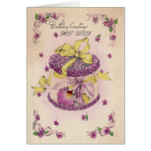 Orchid Corsage Sweet Sixteen Card