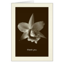 Orchid flower photo custom thank you personal note card