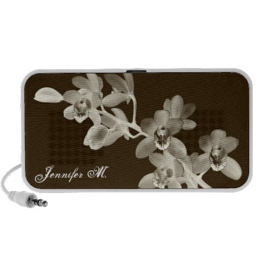 Orchid flowers black white photography your name speaker