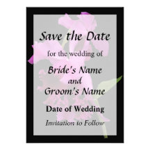 Orchid Harold Carls Save the Date Invites