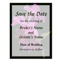 Orchid Harold Carls Save the Date Post Cards