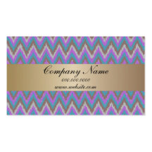 Orchid Ikat ZigZag Pocket 2013 Calendar Business Card Templates