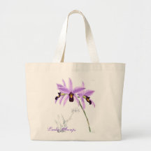 Orchid Laelia Anceps Tote Bags