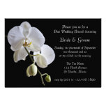 Orchid on Black Post Wedding Brunch Invitation