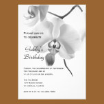 Orchid on the Stem Birthday Party Invitation invitations