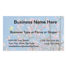 Orchid purple tree against bright blue sky business cards