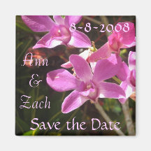 Orchid Save the Date Magnet