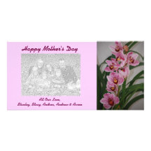 Orchid Spray Mother's Day Photo Cards
