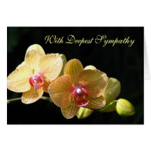 Orchid Sympathy Greeting Card