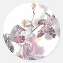 Orchid Wedding Envelope Seal Stickers