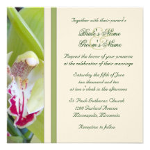 Orchid Wedding Invitation