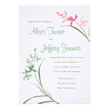 Orchid Wedding Invitation - Clover and Guava