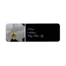 Orchid Wedding Invitation Return Address Label