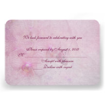 Orchid Wedding RSVP Announcement