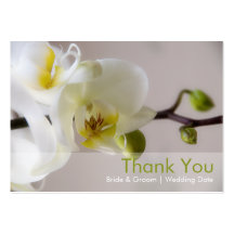 Orchidée blanche • Étiquette de faveur de mariage Carte De Visite