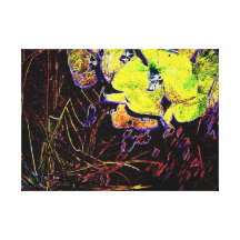 Orchidées jaunes toile tendue