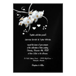 Orchids & Swirls Wedding Invitation
