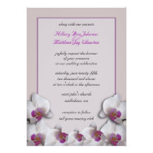 Orchids Wedding Invitation