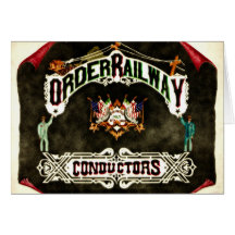 Order Railway Conductors Emblem 1889 Cards