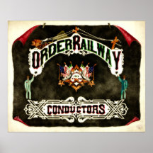 Order Railway Conductors Emblem 1889 Print