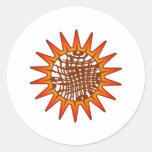 Ordre et chaos Sun Autocollant Rond