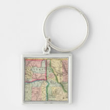 Ore, Wash, Idaho, Mont Map by Mitchell Key Chains