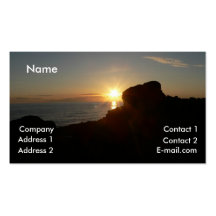 Oregon Coast Sunset Profile Card Business Card Templates