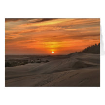 Oregon Dunes Sunset Greeting Cards