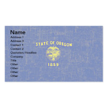 OREGON FLAG BUSINESS CARD TEMPLATE