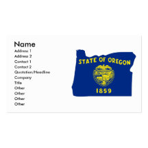 Oregon Flag Map Business Card Templates