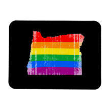 OREGON PRIDE - DISTRESSED -.png Rectangle Magnet