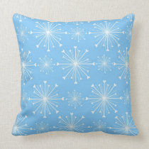 Oreiller bleu-clair et blanc de flocons de neige oreillers american