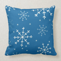 Oreiller bleu et blanc de flocon de neige oreillers american