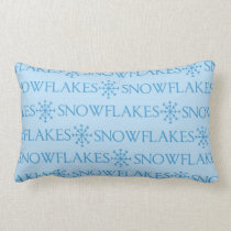 Oreiller décoratif de flocons de neige bleus oreillers american