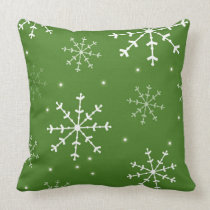 Oreiller vert et blanc de flocon de neige oreillers american