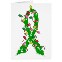 Organ Donation Christmas Lights Ribbon Cards