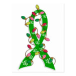 Organ Donation Christmas Lights Ribbon Post Card