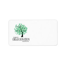 Organ Donation Tree Custom Address Label