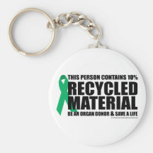 Organ Donor Recycled Material Key Chains