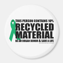 Organ Donor Recycled Material Magnet