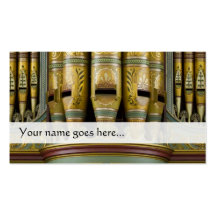 Organ pipes business card - decorated pipes