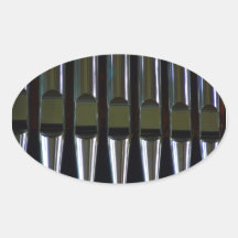 Organ Pipes Detail Oval Sticker