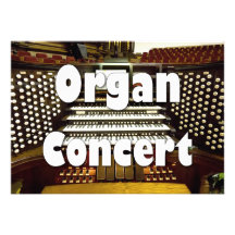 Organ recital invitation - organ console